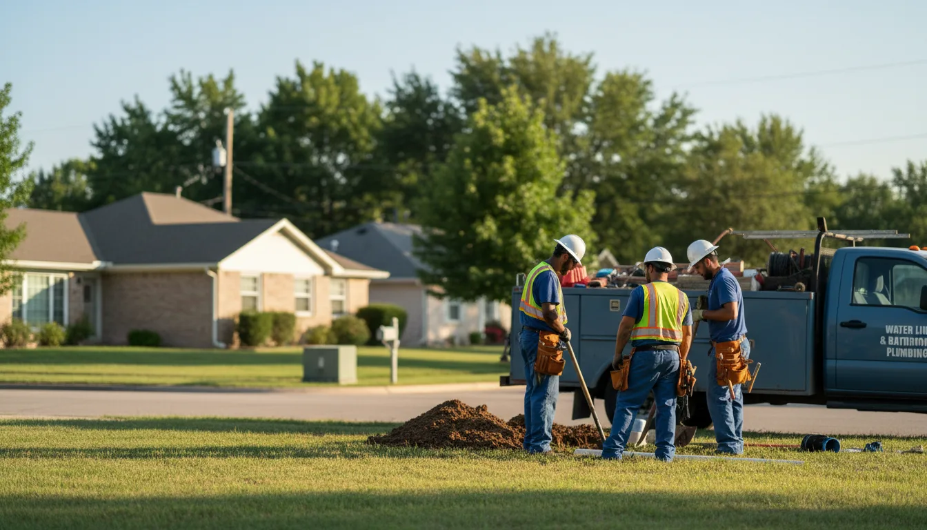 Residential water line and bathroom plumbing service in Holden, MO